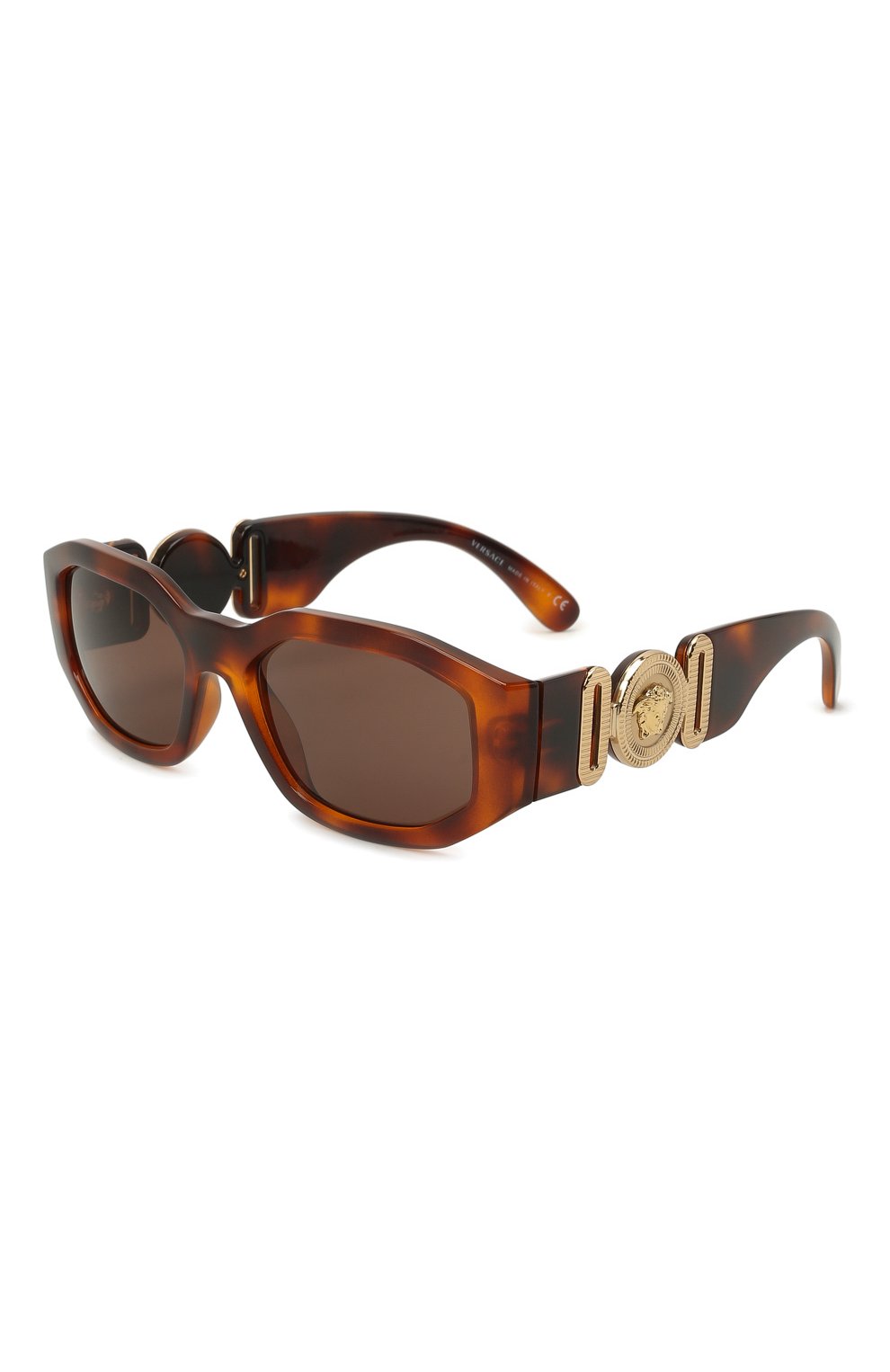 Женские солнцезащитные очки VERSACE коричневого цвета, арт. 4361-521773 | Фото 1 (Региональные ограничения белый список (Axapta Mercury): RU; Тип очков: С/з)