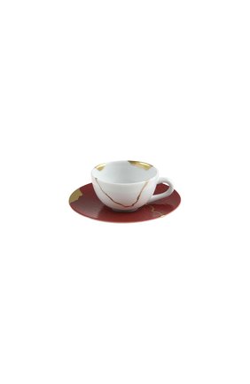 Кофейная чашка с блюдцем kintsugi rouge empereur BERNARDAUD красного цвета по цене 23300 руб., арт. 1977/21509 | Фото 1 Кофейная чашка с блюдцем kintsugi rouge empereur BERNARDAUD красного цвета, арт. 1977/21509 | Фото 1 (Ограничения доставки: fragile-2)
