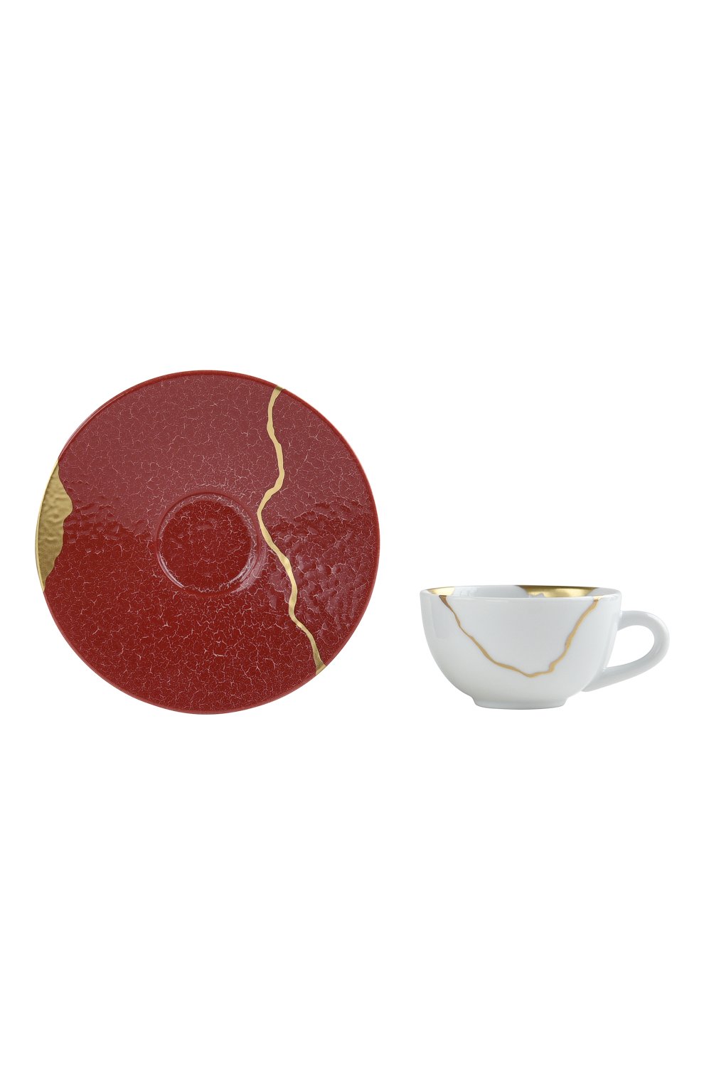 Кофейная чашка с блюдцем kintsugi rouge empereur BERNARDAUD красного цвета по цене 23300 руб., арт. 1977/21509 | Фото 2 Кофейная чашка с блюдцем kintsugi rouge empereur BERNARDAUD красного цвета, арт. 1977/21509 | Фото 2 (Ограничения доставки: fragile-2)