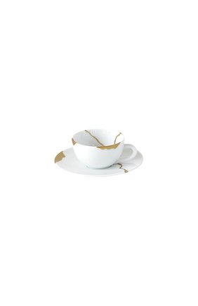 Кофейная чашка с блюдцем kintsugi BERNARDAUD белого цвета по цене 0 руб., арт. 1095/21509 | Фото 1 Кофейная чашка с блюдцем kintsugi BERNARDAUD белого цвета, арт. 1095/21509 | Фото 1 (Ограничения доставки: fragile-2)