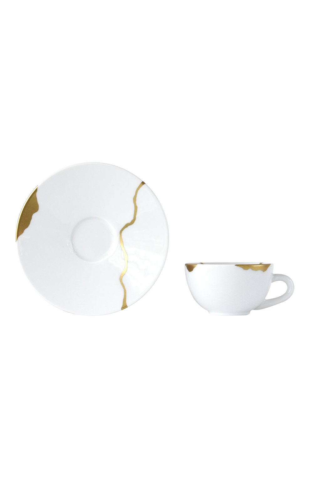 Кофейная чашка с блюдцем kintsugi BERNARDAUD белого цвета, арт. 1095/21509 | Фото 2 (Ограничения доставки: fragile-2)