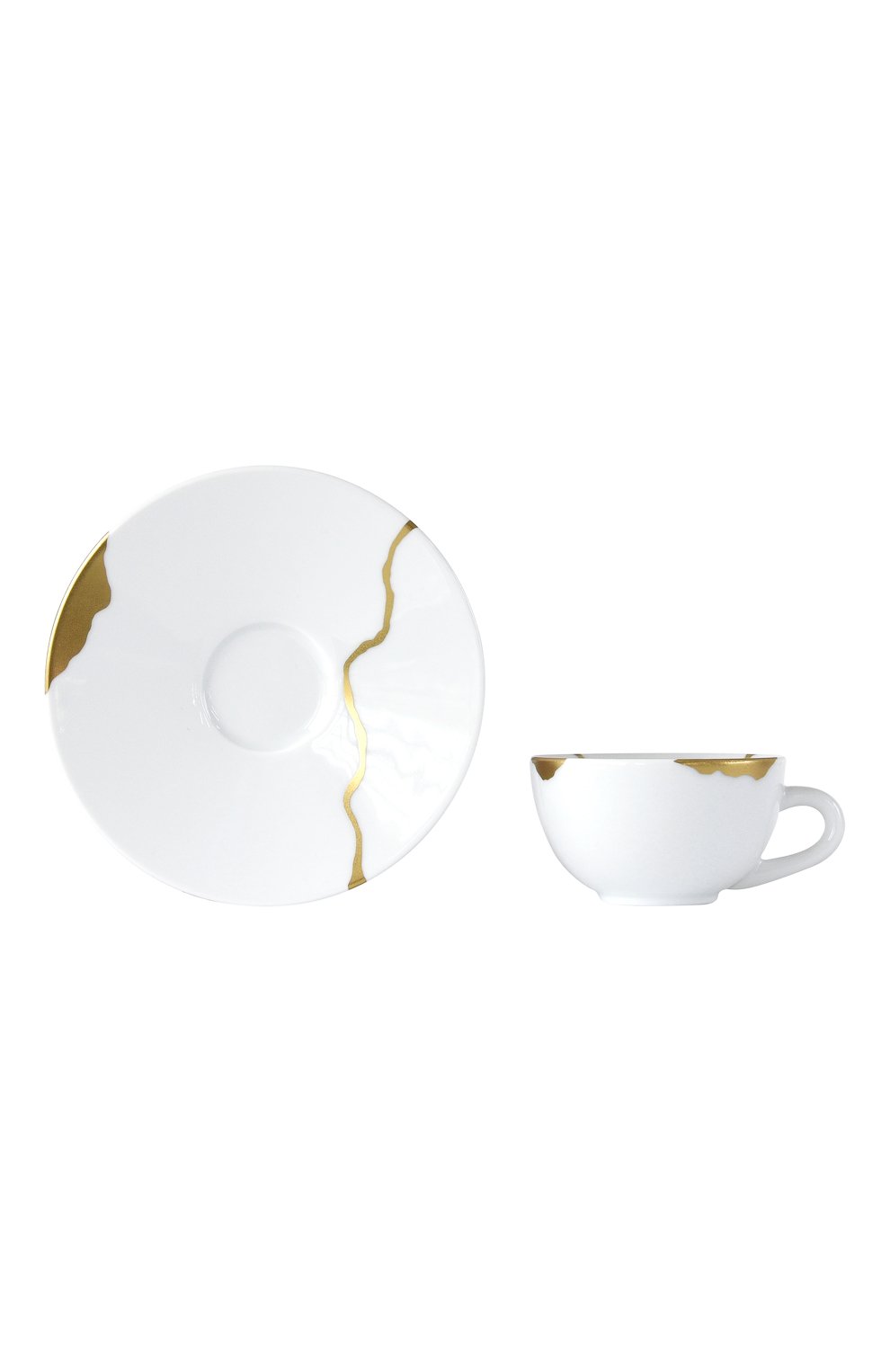 Кофейная чашка с блюдцем kintsugi BERNARDAUD белого цвета по цене 0 руб., арт. 1095/21509 | Фото 2 Кофейная чашка с блюдцем kintsugi BERNARDAUD белого цвета, арт. 1095/21509 | Фото 2 (Ограничения доставки: fragile-2)