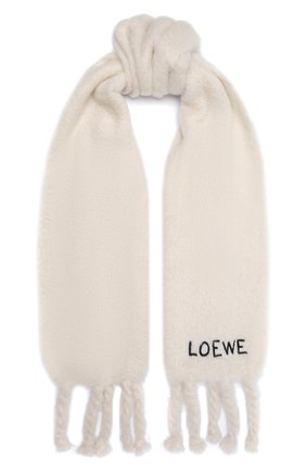 Женский шарф LOEWE белого цвета по цене 43050 руб., арт. F526487X08 | Фото 1 Женский шарф LOEWE белого цвета, арт. F526487X08 | Фото 1