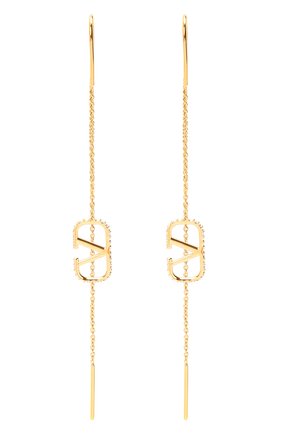 Женские серьги vlogo VALENTINO золотого цвета по цене 27500 руб., арт. WW2J0I62/TAW | Фото 1 Женские серьги vlogo VALENTINO золотого цвета, арт. WW2J0I62/TAW | Фото 1