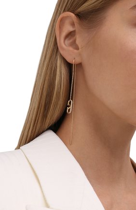 Женские серьги vlogo VALENTINO золотого цвета по цене 27500 руб., арт. WW2J0I62/TAW | Фото 2 Женские серьги vlogo VALENTINO золотого цвета, арт. WW2J0I62/TAW | Фото 2