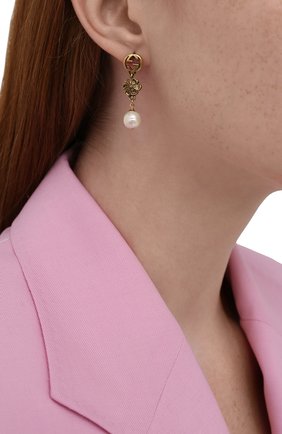 Женские серьги GUCCI золотого цвета по цене 27500 руб., арт. 661127/I4620 | Фото 2 Женские серьги GUCCI золотого цвета, арт. 661127/I4620 | Фото 2
