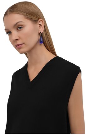Женские моносерьга ALEXANDER MCQUEEN синего цвета по цене 33450 руб., арт. 667565/I11WY | Фото 2 Женские моносерьга ALEXANDER MCQUEEN синего цвета, арт. 667565/I11WY | Фото 2 (Материал: Металл; Кросс-КТ: моносерьга)