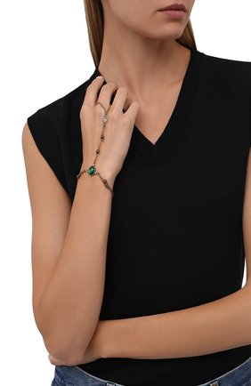 Женский браслет ALEXANDER MCQUEEN зеленого цвета по цене 46850 руб., арт. 667572/I4620 | Фото 2 Женский браслет ALEXANDER MCQUEEN зеленого цвета, арт. 667572/I4620 | Фото 2
