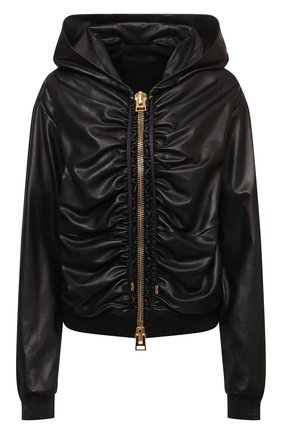 Женская кожаная куртка TOM FORD черного цвета по цене 381500 руб., арт. CSL682-LEX228 | Фото 1 Женская кожаная куртка TOM FORD черного цвета, арт. CSL682-LEX228 | Фото 1