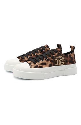 Женские текстильные кеды portofino DOLCE & GABBANA леопардового цвета по цене 51800 руб., арт. CK1886/A0743 | Фото 1 Женские текстильные кеды portofino DOLCE & GABBANA леопардового цвета, арт. CK1886/A0743 | Фото 1 (Материал внешний: Текстиль; Материал внутренний: Натуральная кожа; Подошва: Платформа)