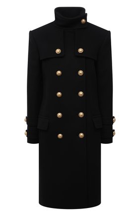 Женское пальто из шерсти и кашемира BALMAIN черного цвета по цене 289000 руб., арт. WF1UC000/W006 | Фото 1 Женское пальто из шерсти и кашемира BALMAIN черного цвета, арт. WF1UC000/W006 | Фото 1