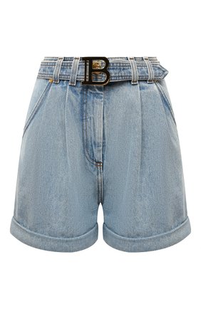 Женские джинсовые шорты BALMAIN голубого цвета по цене 86150 руб., арт. WF1MA040/D138 | Фото 1 Женские джинсовые шорты BALMAIN голубого цвета, арт. WF1MA040/D138 | Фото 1 (Длина Ж (юбки, платья, шорты): Мини; Материал внешний: Хлопок, Деним; Стили: Гламурный; Кросс-КТ: Деним; Женское Кросс-КТ: Шорты-одежда)
