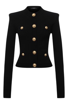 Женский кардиган из вискозы BALMAIN черного цвета по цене 125000 руб., арт. WF1KL005/K211 | Фото 1 Женский кардиган из вискозы BALMAIN черного цвета, арт. WF1KL005/K211 | Фото 1