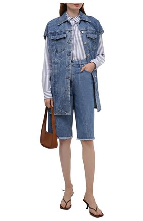 Женские джинсовые шорты DRIES VAN NOTEN синего цвета по цене 35250 руб., арт. 212-032406-3381 | Фото 2 Женские джинсовые шорты DRIES VAN NOTEN синего цвета, арт. 212-032406-3381 | Фото 2