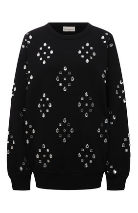 Женский хлопковый пуловер DRIES VAN NOTEN черного цвета по цене 49350 руб., арт. 212-031136-3608 | Фото 1 Женский хлопковый пуловер DRIES VAN NOTEN черного цвета, арт. 212-031136-3608 | Фото 1 (Длина (для топов): Стандартные; Рукава: Длинные; Материал внешний: Хлопок; Стили: Гламурный; Женское Кросс-КТ: Пуловер-одежда)