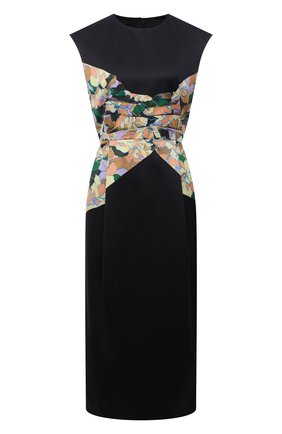 Женское хлопковое платье DRIES VAN NOTEN черного цвета по цене 79950 руб., арт. 212-031078-3150 | Фото 1 Женское хлопковое платье DRIES VAN NOTEN черного цвета, арт. 212-031078-3150 | Фото 1 (Материал подклада: Вискоза; Материал внешний: Хлопок; Стили: Гламурный; Случай: Формальный; Женское Кросс-КТ: Платье-одежда; Длина Ж (юбки, платья, шорты): До колена)