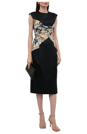 Женское хлопковое платье DRIES VAN NOTEN черного цвета по цене 79950 руб., арт. 212-031078-3150 | Фото 2 Женское хлопковое платье DRIES VAN NOTEN черного цвета, арт. 212-031078-3150 | Фото 2 (Материал подклада: Вискоза; Материал внешний: Хлопок; Стили: Гламурный; Случай: Формальный; Женское Кросс-КТ: Платье-одежда; Длина Ж (юбки, платья, шорты): До колена)