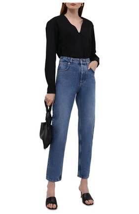 Женская хлопковая блузка DRIES VAN NOTEN черного цвета по цене 28700 руб., арт. 212-030724-3013 | Фото 2 Женская хлопковая блузка DRIES VAN NOTEN черного цвета, арт. 212-030724-3013 | Фото 2 (Длина (для топов): Удлиненные; Материал внешний: Хлопок; Рукава: Длинные; Стили: Кэжуэл; Женское Кросс-КТ: Блуза-одежда; Принт: Без принта)