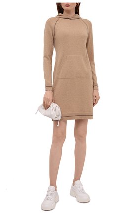 Женское кашемировое платье LORO PIANA бежевого цвета по цене 235000 руб., арт. FAL7210 | Фото 2 Женское кашемировое платье LORO PIANA бежевого цвета, арт. FAL7210 | Фото 2