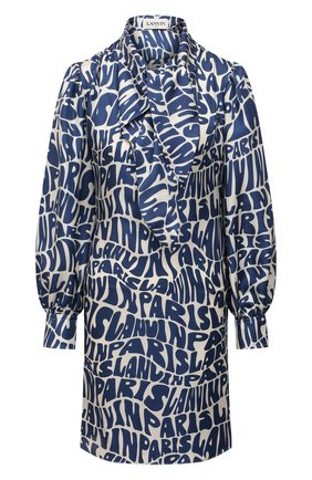 Женское шелковое платье LANVIN голубого цвета по цене 153000 руб., арт. RW-DR0048-4980-A21 | Фото 1 Женское шелковое платье LANVIN голубого цвета, арт. RW-DR0048-4980-A21 | Фото 1