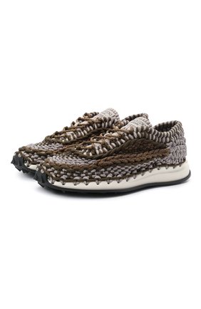 Мужские текстильные кроссовки crochet VALENTINO хаки цвета по цене 68700 руб., арт. WY2S0E41/ZXB | Фото 1 Мужские текстильные кроссовки crochet VALENTINO хаки цвета, арт. WY2S0E41/ZXB | Фото 1