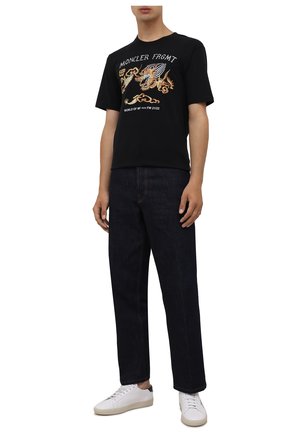 Мужская хлопковая футболка 7 moncler frgmt hiroshi fujiwara MONCLER GENIUS черного цвета по цене 30750 руб., арт. G2-09U-8C000-06-8392B | Фото 2 Мужская хлопковая футболка 7 moncler frgmt hiroshi fujiwara MONCLER GENIUS черного цвета, арт. G2-09U-8C000-06-8392B | Фото 2 (Длина (для топов): Стандартные; Рукава: Короткие; Материал внешний: Хлопок; Принт: С принтом; Стили: Гранж; Shop in Shop M: Футболки)