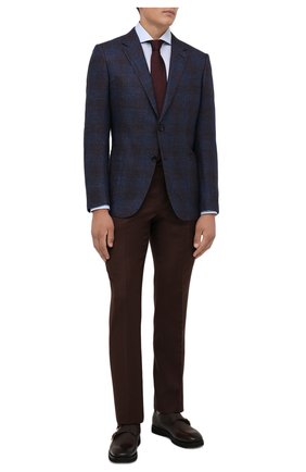 Мужской пиджак из шерсти и шелка ERMENEGILDO ZEGNA синего цвета по цене 210000 руб., арт. 242007/122520 | Фото 2 Мужской пиджак из шерсти и шелка ERMENEGILDO ZEGNA синего цвета, арт. 242007/122520 | Фото 2 (Длина (для топов): Стандартные; Материал подклада: Купро; Материал внешний: Шерсть; Рукава: Длинные; 1-2-бортные: Однобортные; Случай: Коктейльный; Стили: Классический; Пиджаки М: Прямой; Одежда: Одежда)