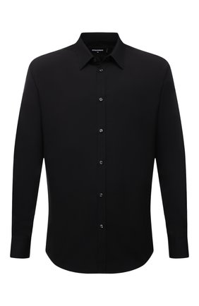 Мужская хлопковая сорочка DSQUARED2 черного цвета по цене 27450 руб., арт. S74DM0542/S36275 | Фото 1 Мужская хлопковая сорочка DSQUARED2 черного цвета, арт. S74DM0542/S36275 | Фото 1