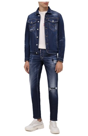 Мужские джинсы DSQUARED2 синего цвета по цене 45500 руб., арт. S71LB0938/S30342 | Фото 2 Мужские джинсы DSQUARED2 синего цвета, арт. S71LB0938/S30342 | Фото 2