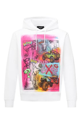 Мужской хлопковое худи DSQUARED2 белого цвета по цене 36950 руб., арт. S71GU0452/S25042 | Фото 1 Мужской хлопковое худи DSQUARED2 белого цвета, арт. S71GU0452/S25042 | Фото 1