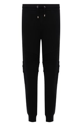 Мужские хлопковые джоггеры BALMAIN черного цвета по цене 117500 руб., арт. WH10B065/271J | Фото 1 Мужские хлопковые джоггеры BALMAIN черного цвета, арт. WH10B065/271J | Фото 1
