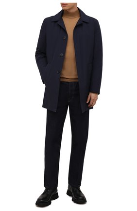 Мужской утепленный плащ CORNELIANI темно-синего цвета по цене 73200 руб., арт. 8835L2-1820149/00 | Фото 2 Мужской утепленный плащ CORNELIANI темно-синего цвета, арт. 8835L2-1820149/00 | Фото 2