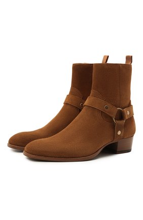 Мужские замшевые сапоги wyatt SAINT LAURENT светло-коричневого цвета по цене 82450 руб., арт. 443190/BPN00 | Фото 1 Мужские замшевые сапоги wyatt SAINT LAURENT светло-коричневого цвета, арт. 443190/BPN00 | Фото 1