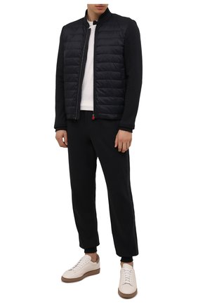 Мужской комбинированная толстовка KITON черного цвета по цене 263000 руб., арт. UW1039V0394A | Фото 2 Мужской комбинированная толстовка KITON черного цвета, арт. UW1039V0394A | Фото 2