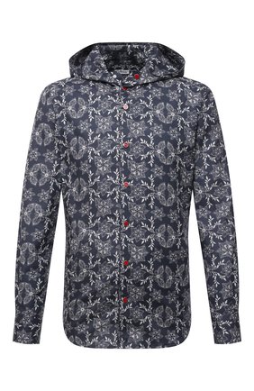 Мужская хлопковая рубашка KITON синего цвета по цене 77350 руб., арт. UMCMARH0784101 | Фото 1 Мужская хлопковая рубашка KITON синего цвета, арт. UMCMARH0784101 | Фото 1