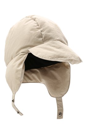 Детского утепленная шапка-ушанка IL GUFO серого цвета, арт. A21E0219N0072 | Фото 1 (Материал: Текстиль, Синтетический материал)