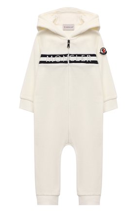 Детский хлопковый комбинезон MONCLER белого цвета по цене 21300 руб., арт. G2-951-8L734-20-8999Y | Фото 1 Детский хлопковый комбинезон MONCLER белого цвета, арт. G2-951-8L734-20-8999Y | Фото 1 (Рукава: Длинные; Материал внешний: Хлопок; Ростовка одежда: 12 мес | 80 см, 18 мес | 86 см)