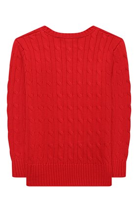 Детский хлопковый пуловер POLO RALPH LAUREN красного цвета по цене 7700 руб., арт. 321702674 | Фото 2 Детский хлопковый пуловер POLO RALPH LAUREN красного цвета, арт. 321702674 | Фото 2 (Материал внешний: Хлопок; Мальчики Кросс-КТ: Пуловер-одежда; Рукава: Длинные; Ростовка одежда: 3 года | 98 см, 4 года | 104 см)