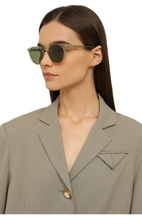 Женские солнцезащитные очки LORO PIANA светло-зеленого цвета по цене 44100 руб., арт. FAL0261 | Фото 2 Женские солнцезащитные очки LORO PIANA светло-зеленого цвета, арт. FAL0261 | Фото 2