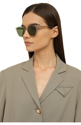 Женские солнцезащитные очки LORO PIANA светло-зеленого цвета, арт. FAL0261 | Фото 2 (Тип очков: С/з; Кросс-КТ: С/з-унисекс; Оптика Гендер: оптика-унисекс)