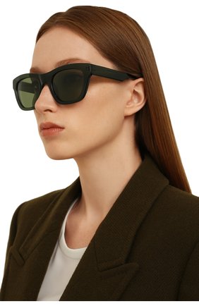 Женские солнцезащитные очки LORO PIANA темно-зеленого цвета, арт. FAL4920 | Фото 2 (Тип очков: С/з; Кросс-КТ: С/з-унисекс; Оптика Гендер: оптика-унисекс)