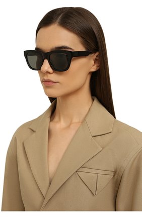 Женские солнцезащитные очки LORO PIANA черного цвета по цене 48700 руб., арт. FAL4920 | Фото 2 Женские солнцезащитные очки LORO PIANA черного цвета, арт. FAL4920 | Фото 2