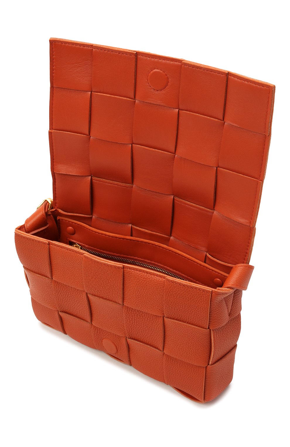 Женская сумка cassette BOTTEGA VENETA оранжевого цвета, арт. 666870/V17H1 | Фото 5 (Сумки-технические: Сумки через плечо; Материал: Натуральная кожа; Ремень/цепочка: На ремешке; Размер: small)