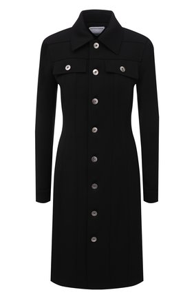 Женское шерстяное платье BOTTEGA VENETA черного цвета по цене 187500 руб., арт. 665194/V0IV0 | Фото 1 Женское шерстяное платье BOTTEGA VENETA черного цвета, арт. 665194/V0IV0 | Фото 1 (Длина Ж (юбки, платья, шорты): До колена; Материал подклада: Хлопок; Материал внешний: Шерсть; Рукава: Длинные; Стили: Гламурный; Случай: Повседневный; Женское Кросс-КТ: Платье-одежда)