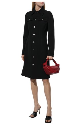 Женское шерстяное платье BOTTEGA VENETA черного цвета по цене 187500 руб., арт. 665194/V0IV0 | Фото 2 Женское шерстяное платье BOTTEGA VENETA черного цвета, арт. 665194/V0IV0 | Фото 2 (Длина Ж (юбки, платья, шорты): До колена; Материал подклада: Хлопок; Материал внешний: Шерсть; Рукава: Длинные; Стили: Гламурный; Случай: Повседневный; Женское Кросс-КТ: Платье-одежда)