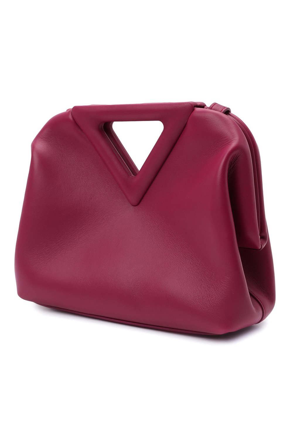 Женская сумка point small BOTTEGA VENETA фуксия цвета по цене 158000 руб., арт. 658476/VCP40 | Фото 4 Женская сумка point small BOTTEGA VENETA фуксия цвета, арт. 658476/VCP40 | Фото 4 (Сумки-технические: Сумки top-handle; Материал: Натуральная кожа; Ремень/цепочка: На ремешке; Размер: small)