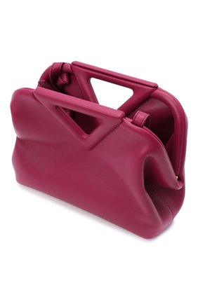 Женская сумка point small BOTTEGA VENETA фуксия цвета, арт. 658476/VCP40 | Фото 5 (Сумки-технические: Сумки top-handle; Материал: Натуральная кожа; Ремень/цепочка: На ремешке; Размер: small)