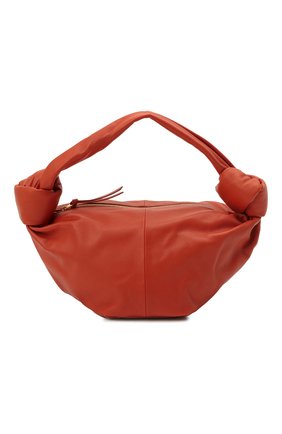 Женская сумка double knot mini BOTTEGA VENETA оранжевого цвета, арт. 629635/VCP41 | Фото 1 (Материал: Натуральная кожа; Размер: mini; Сумки-технические: Сумки top-handle; Региональные ограничения белый список (Axapta Mercury): RU)