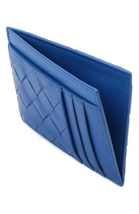 Мужской кожаный футляр для кредитных карт BOTTEGA VENETA синего цвета по цене 27850 руб., арт. 650527/VCPQ3 | Фото 3 Мужской кожаный футляр для кредитных карт BOTTEGA VENETA синего цвета, арт. 650527/VCPQ3 | Фото 3
