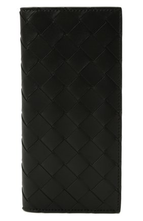 Мужской кожаное портмоне BOTTEGA VENETA черного цвета, арт. 635077/VCPQ4 | Фото 1 (Материал: Натуральная кожа)